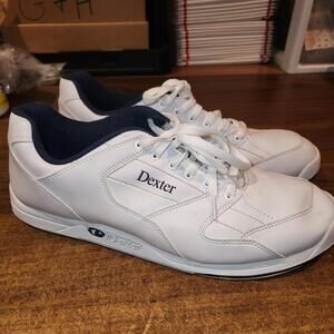Dexter Ricky II Bowling Shoes White Leather Slide Rite Soles Mens Sz 15 Nice Con